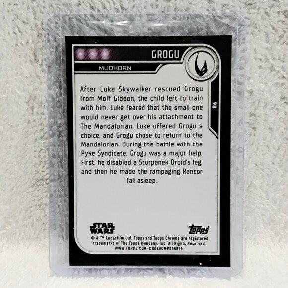 5/$20 Mint 2023.Topps Chrome Grogu Star Wars Card 98!! - Picture 2 of 2